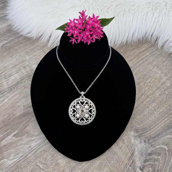 BRIGHTON Emma Pearl and Crystal Reversible Adjustable Necklace - Picture 2 of 10